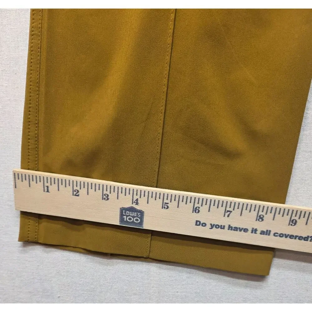 Athleta Vienna NWOT Cargo Pants Sz 10 Mustard Gold Travel Utility Wide-leg